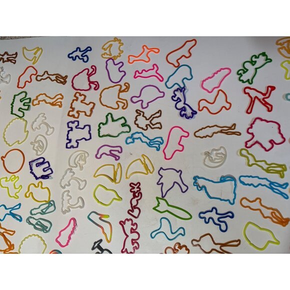 100 + Pcs Assorted Silicone Shaped Bandz Animal & Object Designs Kids Party Favo - Picture 6 of 10